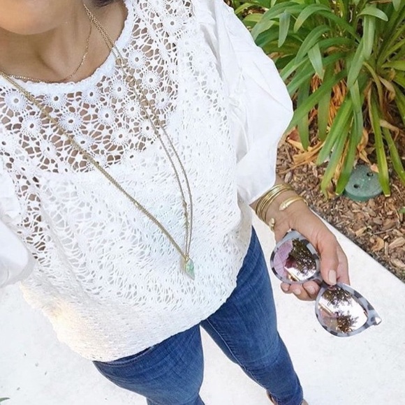 Stella & Dot | GOLD + Aqua Blue 3-in-1 Versatile Winona Layer Necklace - Picture 8 of 9